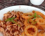 Foto langkah ke 8 dari resep Jamur crspy & ring onion bombay.