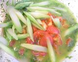 A picture of step 8 of Chilled Pasta with Seasonal Tomatoes, Asparagus and Basil.