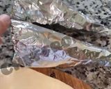 A picture of step 2 of Pizza cones.