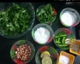 A picture of step 1 of Hara Dhaniya and Pudina Chutney.