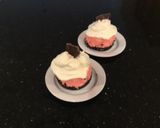 A picture of step 5 of White Chocolate Peppermint Cream Tarts.