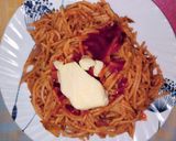 A picture of step 4 of Butter cashew noodles.