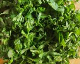 A picture of step 1 of Methi Mater Malai.