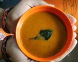 A picture of step 4 of Hurali bassaru/horse gram sambar.
