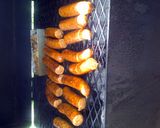 A picture of step 1 of sausage grilled.
