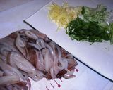 A picture of step 1 of Simple Squid Yakisoba Stir-Fried Noodles Oyster Sauce.