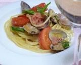 A picture of step 13 of Chilled Pasta alle Vongole with Tarako.