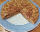 Foto del paso 1 de la receta: Tortilla de patatas con jamón York y queso