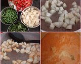 A picture of step 1 of Green Peas Nimona.