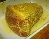 A picture of step 3 of Tex's Classic British Sunday Roast with a Mustard Glaze 🇬🇧🐮.