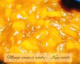 A picture of step 1 of Mango Kheer.