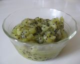 A picture of step 4 of Banana & Kiwi Muffins with Yogurt.