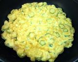 A picture of step 4 of Okra Jijimi.