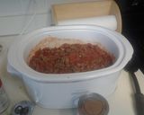 A picture of step 2 of Crockpot chili.