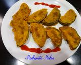 A picture of step 3 of Masala fried Brinjal.