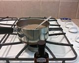 A picture of step 3 of Peppermint mocha coffee creamer.