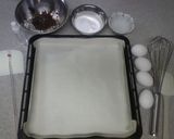 A picture of step 1 of Moist Fluffy Chocolate Swiss Roll.
