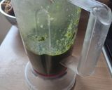 A picture of step 2 of Ewedu with frozen molokhia.