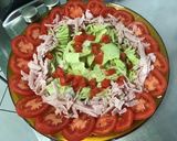 Une image de l'étape 6 de Salade castelfranco aux tomates, jambon blanc et tome de chèvre.