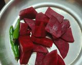 A picture of step 1 of Beetroot Curd.