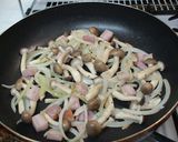 A picture of step 3 of Easy Shimeji Mushroom & Bacon Quiche.