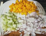 A picture of step 1 of Mango salad.