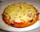 A picture of step 7 of Cured Ham Pizza.