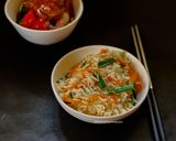 A picture of step 5 of Vegetable Fried Rice.
