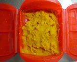 A picture of step 4 of Kabocha Squash Pie with Steamed Kabocha in a Silicone Steamer.
