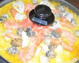 A picture of step 7 of Easy Paella on an Electric Griddle.
