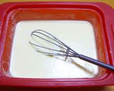 A picture of step 3 of Cheesecake in a Silicone Steamer.