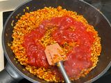 Lasaña vegana de boloñesa de soja