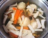 A picture of step 6 of Chinese Soup with Cellophane Noodles and Fluffy Light Chicken Meatballs.