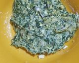 A picture of step 2 of Egg spinach bonda.