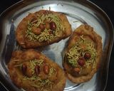A picture of step 3 of Stuffed Ghughra Chaat.