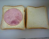 A picture of step 1 of Ham and Egg Sandwich.
