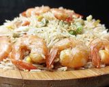 A picture of step 7 of Tom yum shrimp rice.