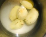 A picture of step 1 of Aloo Laccha.