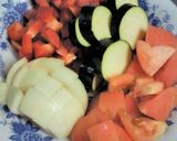A picture of step 1 of Simple Ratatouille with Tomatoes and Summer Vegetables.