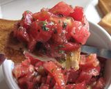 A picture of step 5 of Easy Breakfast Bruschetta with Just Tomatoes.
