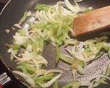 A picture of step 1 of Philly cheese steak sandwiches.