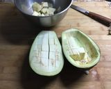 Foto del paso 2 de la receta: Berenjenas rellenas de gambas y jamón (Thermomix)