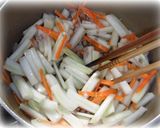 A picture of step 2 of Hot and Sour Soup with Cabbage Stalks.