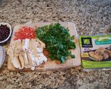 A picture of step 1 of Southwestern eggroll.