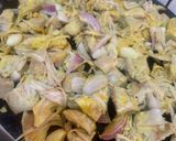 A picture of step 3 of Jackfruit/katahal tawa fry.