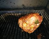 A picture of step 4 of Lamb leg on foil.