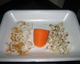 A picture of step 1 of Japanese-Style Crab Soup with Chikuwa.