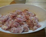 A picture of step 1 of Chicken Manchurian.