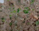 A picture of step 1 of Seekh kabab.