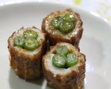 A picture of step 5 of Green Beans in Chikuwa Fish Sticks with Soy Sauce and Mayo.